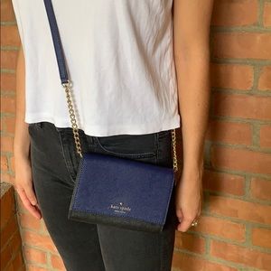 Kate Spade Navy and Black Small Crossbody Purse
